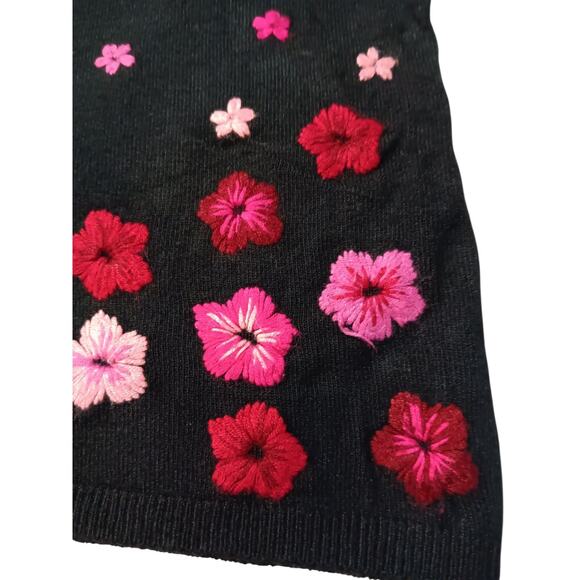 Artsy INC Sweater Top S (READ) Floral Embroidered Cottage Whimsigoth Event - Picture 4 of 8